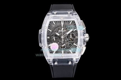 Swiss HUB4700 Hublot Replica Big Bang Skeleton Dial Transparent Case Watch 42mm